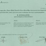 Certificate Jean Francois Raffin